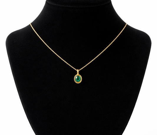 Green Gold Plated Necklace