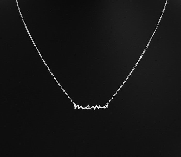 Mama Silver Name Necklace