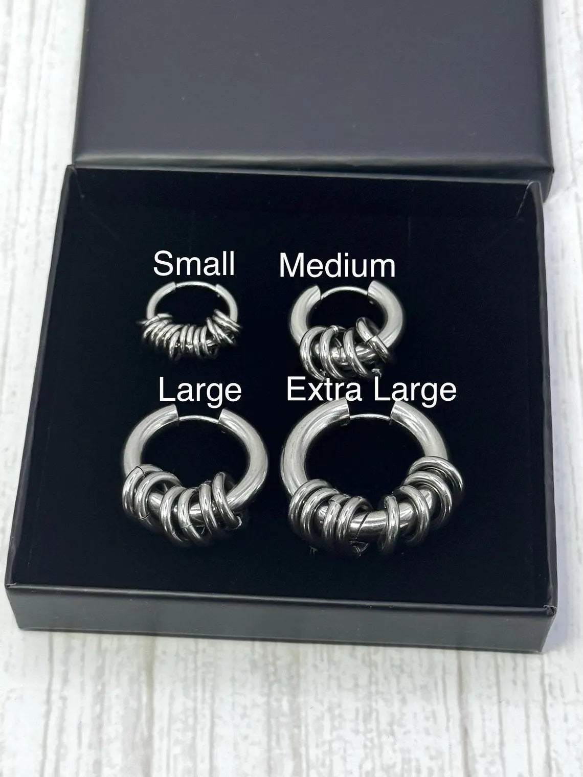 Silver Multi-Hoop Huggie Earrings